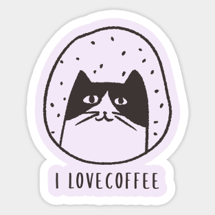 I love coffee Sticker